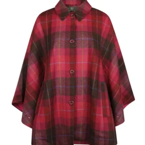 Country Cape Dames | Paars Roze Ruit