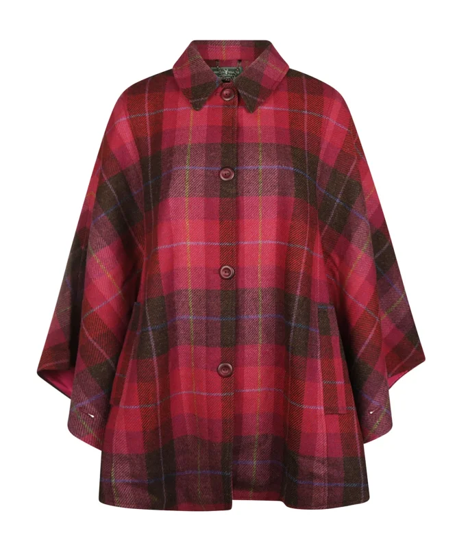 Country Cape Dames | Paars Roze Ruit
