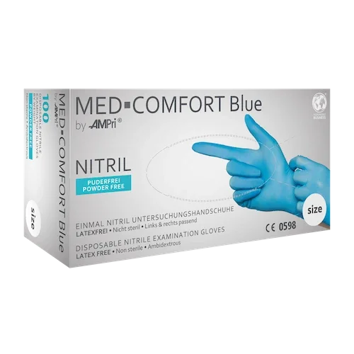 MED-COMFORT BLUE Nitrilhandschuhe puderfrei