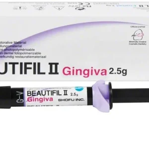 Beautifil II Gingiva Gum-V Kartusche mit Verpackung im Hintergrund.