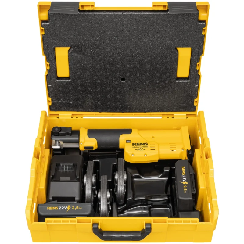 REMS - Mini-Press S 22V ACC Set YzUni 16+20+25 L-Boxx +Akku 578919 R220