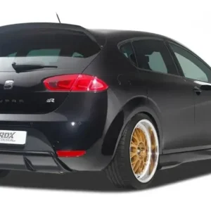 RDX Racedesign, Heckschürzenansatz Diffuser passend für Seat Leon 1P FR/Cupra (Auspuff Links) (PUR), PU-Rim, Unlackiert