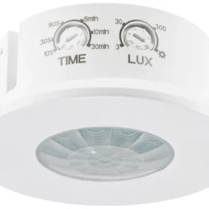 Decken-Einbau-Bewegungsmelder 360° IP65 LED geeignet, 8m Detektion, weiß,76x36mm