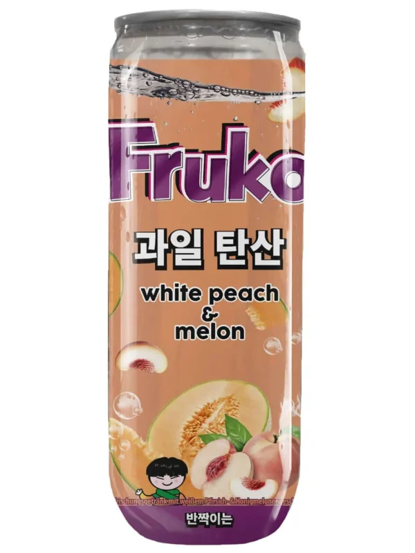 Fruko Frutti White Peach & Melon 330 ml — Produktbild