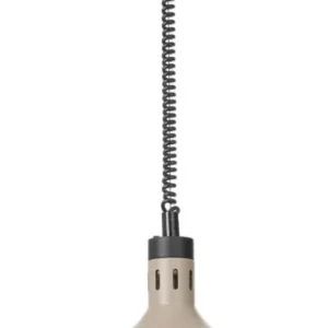 HENDI Höhenverstellbare Wärmelampe – glockenförmig – 230 V / 250 W – Beige – Ø 295 × H 207 mm – Produktansicht