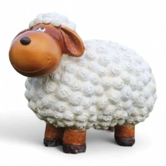 Deko Schaf Lustig Natur aus Kunstharz – charmante Tierfigur für Haus und Garten