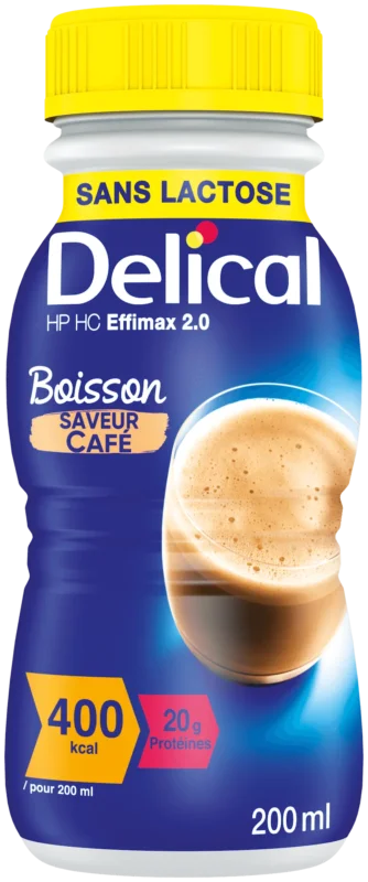 Delical HP HC EFFIMAX 2.0 Trinknahrung Kaffee, 200 ml Flasche.