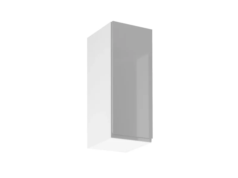 Hängeschrank 30 cm G30 P/L – Velmora – Grau / Hochglanz