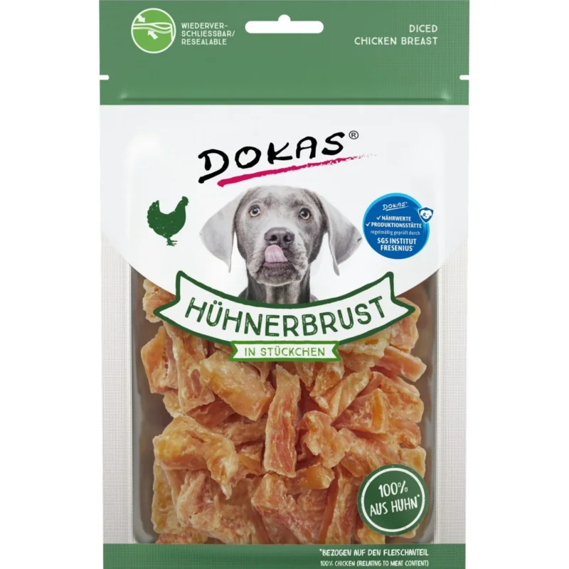 Dokas Hund Hühnerbrust Stückchen zoo-de