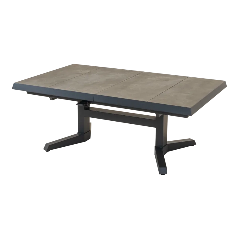 Uittrektafel verstelbaar Murcia Negro 143/183x88x54/74cm