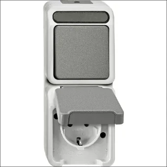 SCHNEIDER MTN3495-8029 Schakelaar/Steckdose combinatie