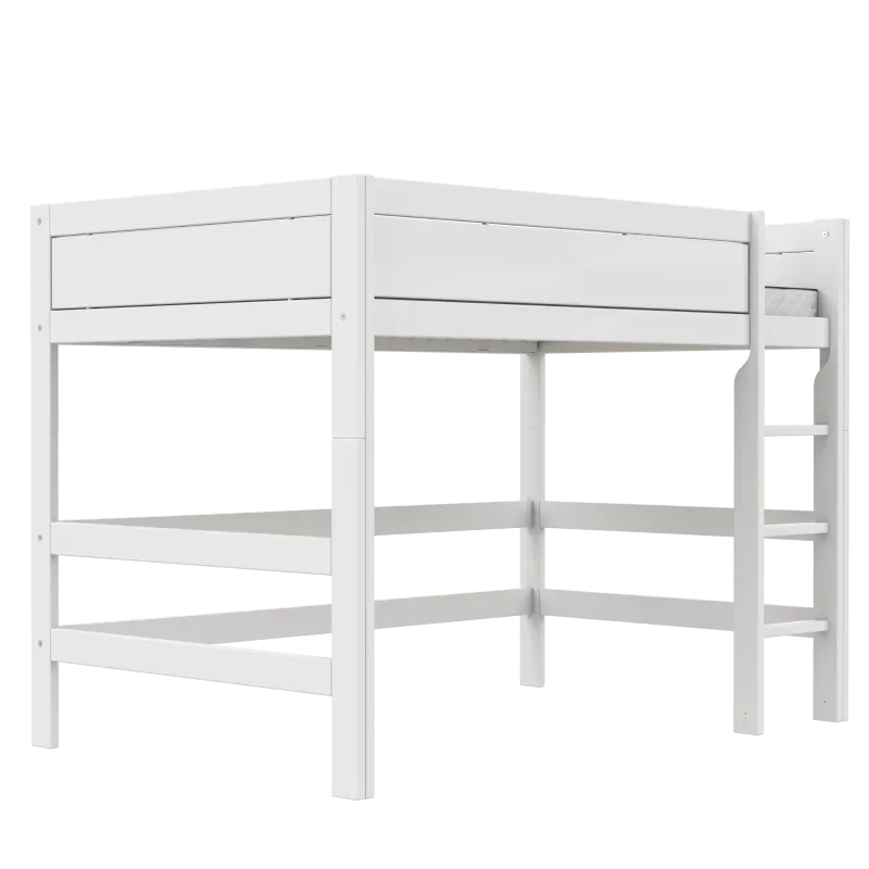 LIFETIME Original Mittelhochbett mit Leiter in 120x200cm in weiß oder white wash