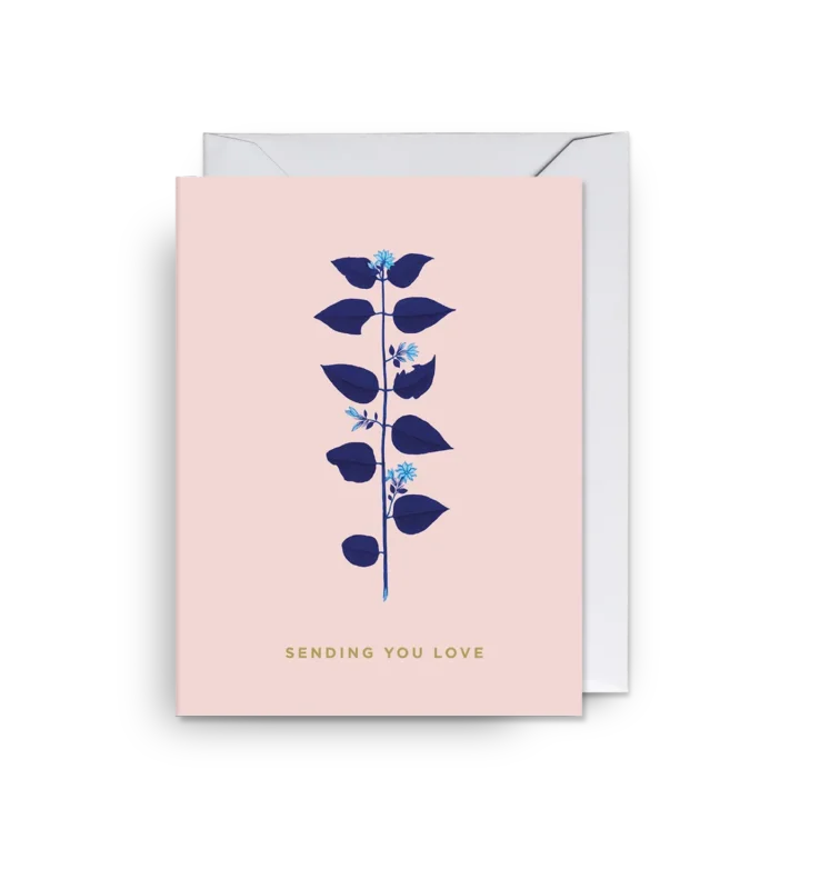 Grußkarte - Sending you Love Floral Mini