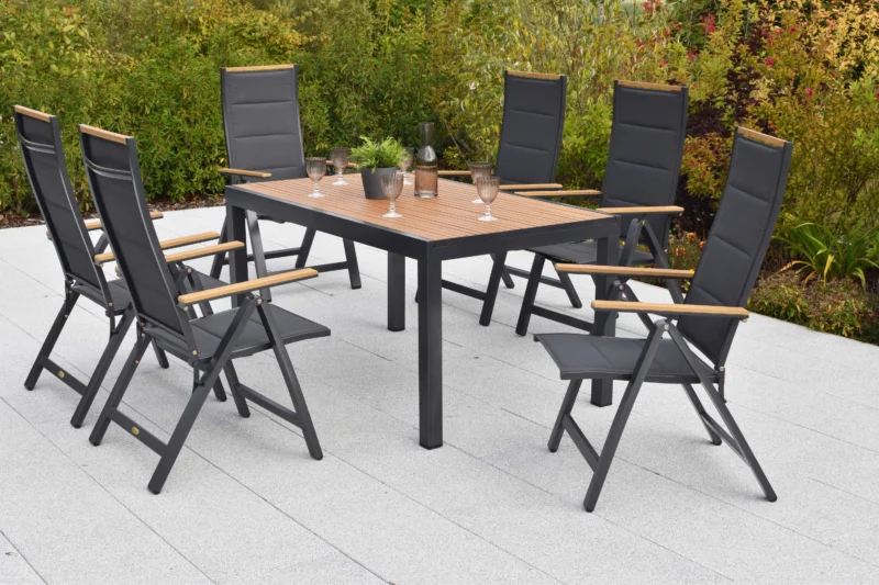Verona Set 7tlg. Aluminium/Textil/Polywood