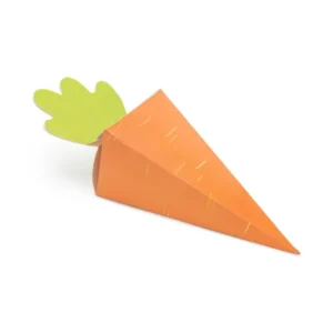 Boîtes carottes en carton orange et verte