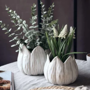 Kräutertöpfe TULIP white - Verschiedene Größen