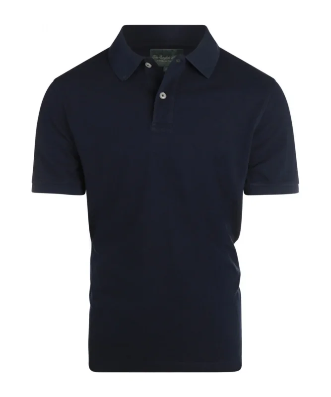 Kurzärmeliges Piqué-Poloshirt | Marineblau