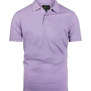 Kurzärmeliges Piqué-Poloshirt | Lila