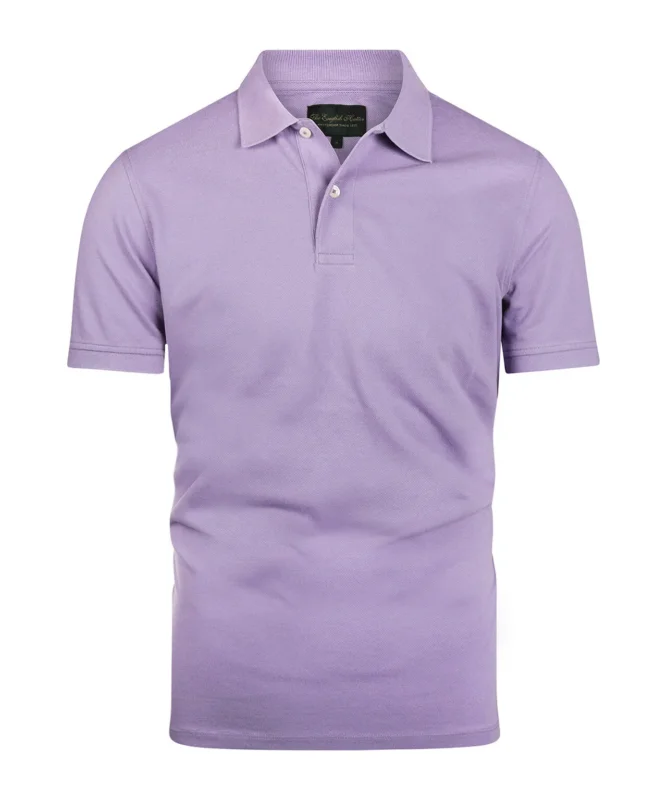 Kurzärmeliges Piqué-Poloshirt | Lila