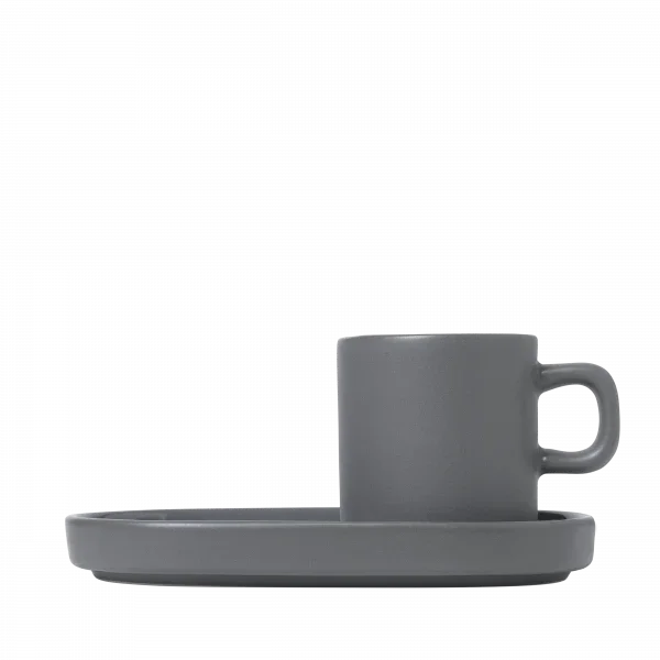 blomus PILAR Espressotasse mit Untertasse 2er-Set – Keramik