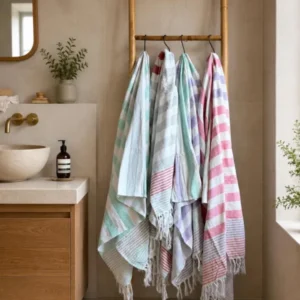 Hammam-Handtuch mit Frottee - Mehrere Farben