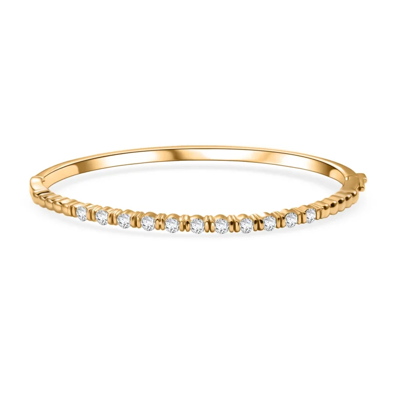 EVER TRUE Moissanit Armreif ca. 19 cm 950 Kupfer ca. 1,34 ct.