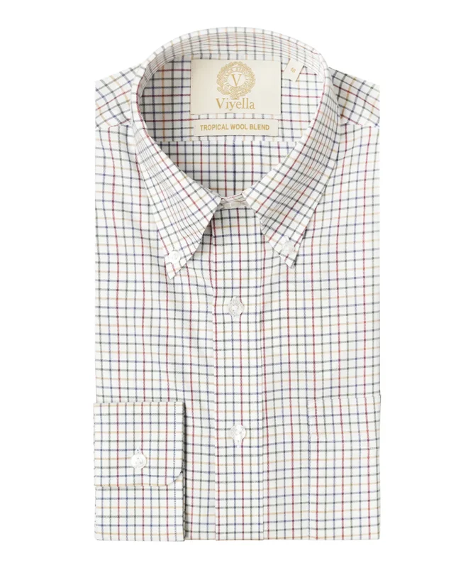 Viyella Shirt Tropical Wool Blend | Bruin