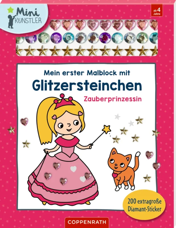 Mein 1. Malblock m.Glitzerstein