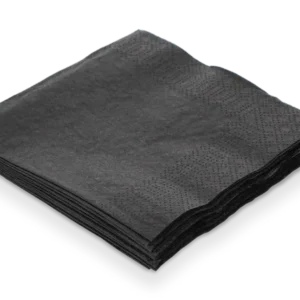 Napkin 2 ply Paper 1/4 Fold 40x40cm Black (1.500 pcs)