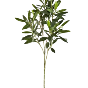 Künstlicher Olivenbaum-Zweig - Gero, 50 cm, Kunstpflanze von aplanta, Steckpflanze, in Natur, für drinnen