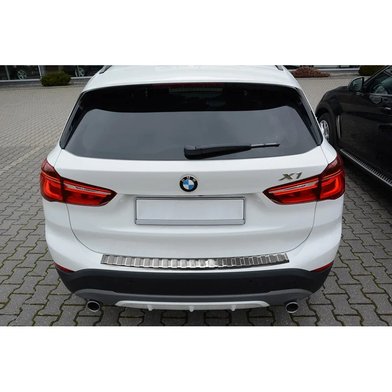 Avisa, Edelstahl Heckstoßstangenschutz passend für BMW X1 F48 2015-2022 Ribs, Silber