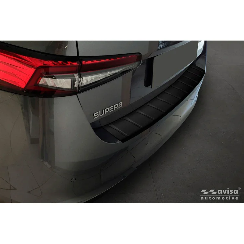 Avisa, Heckstoßstangenschutz, matt schwarzer Edelstahl, passend für Skoda Superb IV Liftback (2024-)