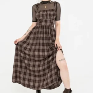 Adra Prüfen Cami Krawatte Riemen Midi Kleid