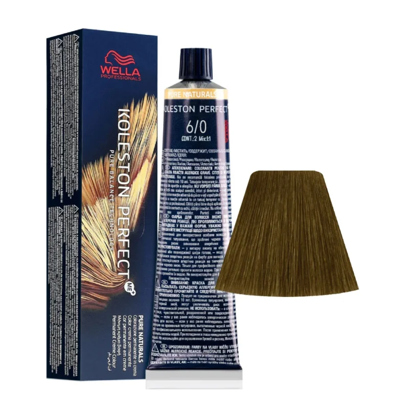 Wella Koleston Perfect Me+ Pure Naturals 6/0 Biondo Scuro Intenso 60ml - colorazione permanente