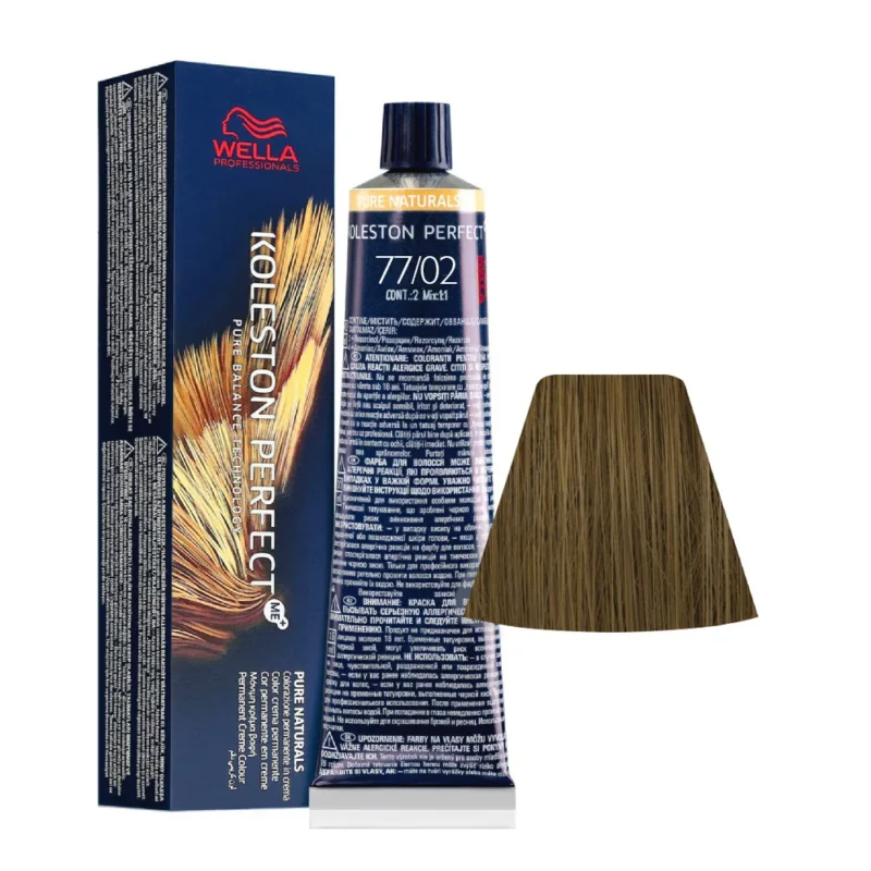 Wella Koleston Perfect Me+ Pure Naturals 77/02 Biondo Medio Intenso Naturale Matt 60ml - colorazione permanente