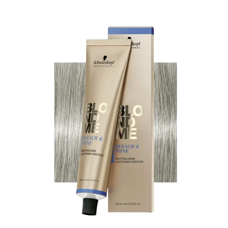 Schwarzkopf BlondMe Color Bleach &Tone Ash 60ml - additivo neutralizzante per schiaritura