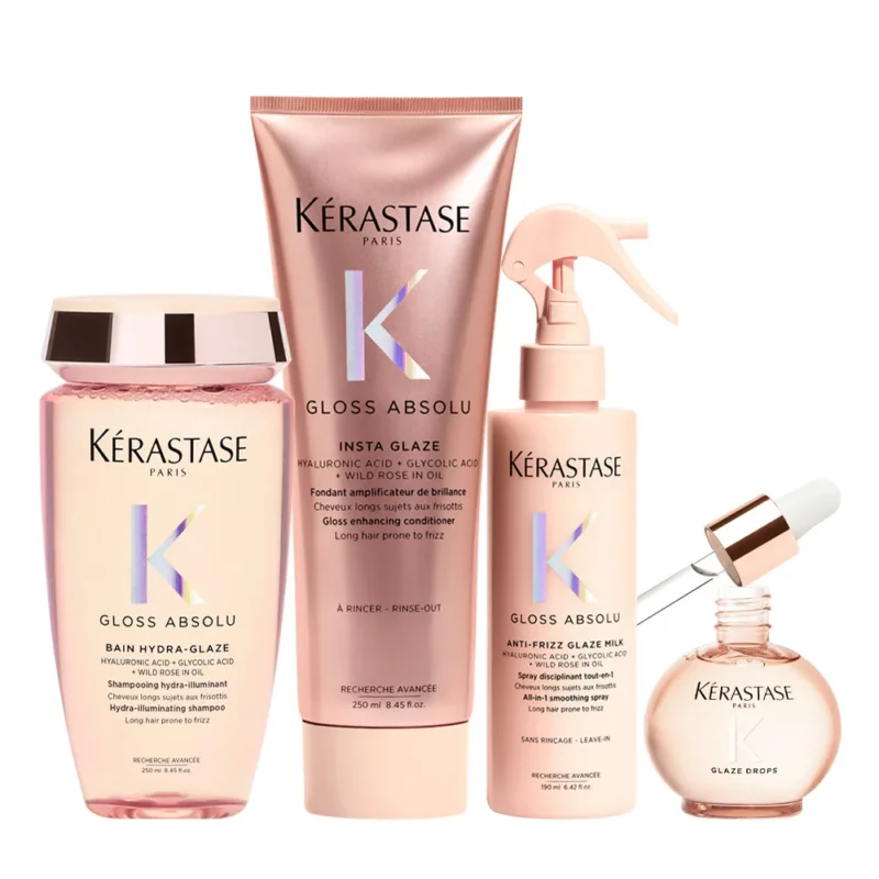 Kerastase Gloss Absolu Shampoo 250ml Conditioner 250ml Milk 190ml Oil 45ml
