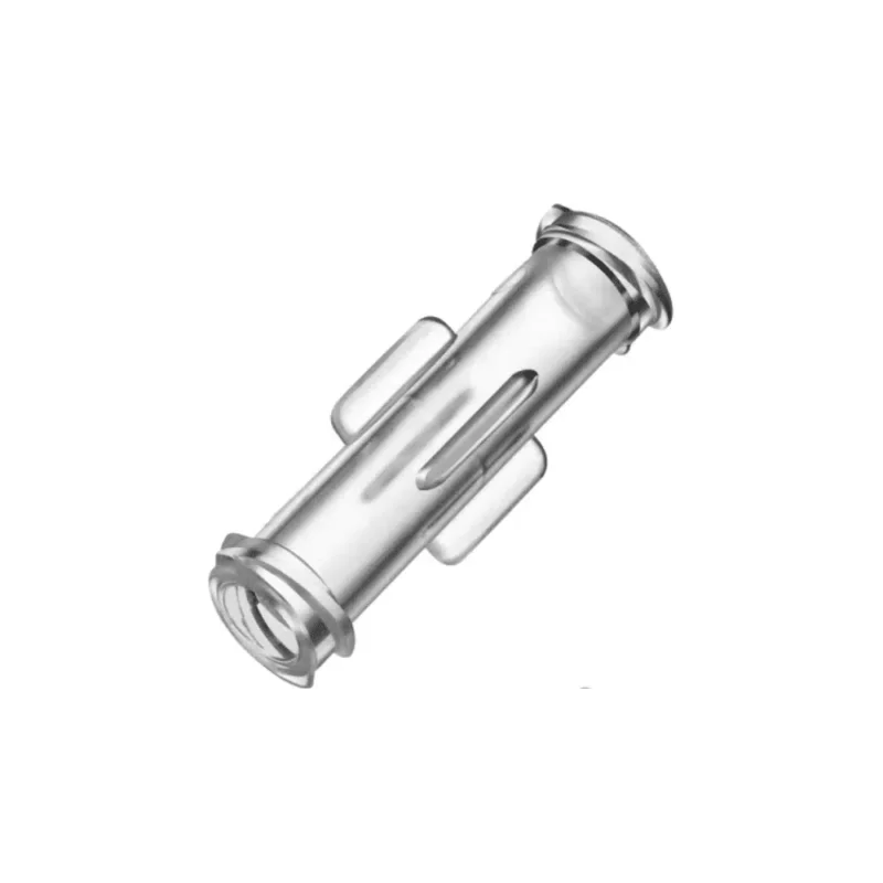 Der B. Braun Combifix® Adapter, weiblich/weiblich - 100 Stück, hergestellt von B. Braun Deutschland GmbH & Co. KG, ist ein durchsichtiger, zylindrischer Kunststoffanschluss mit zwei Seitenflanschen und offenen Enden, der zum Anschluss medizinischer oder Laborschläuche vorgesehen ist. Dieser Combifix-Adapter ist ideal für die Infusionstherapie und gewährleistet sichere LuerLock-Verbindungen für eine nahtlose Integration in vorhandene Systeme.