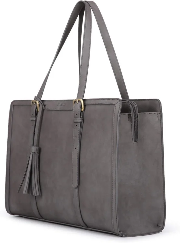 ECOSUSI Laptoptasche 15,6 Zoll Damen Aktentasche Groß vegan