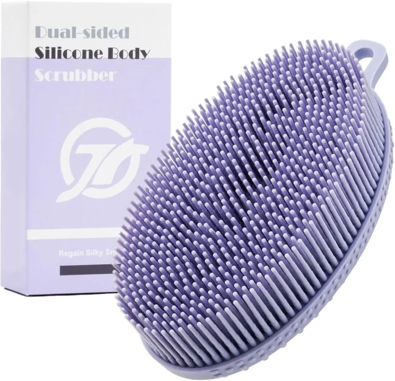 Silikon Körperbürste Doppelseitige Badebürste Lavendel