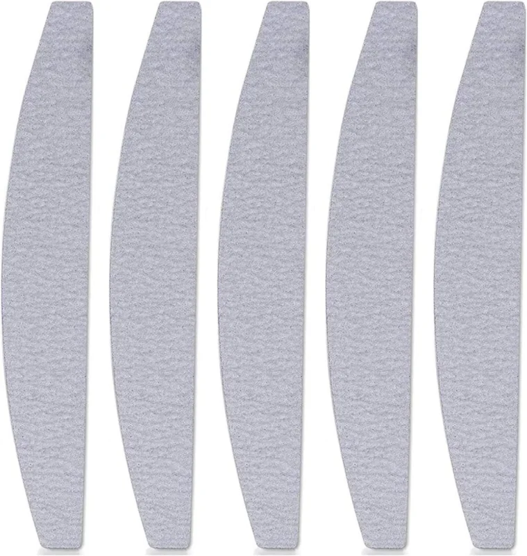 Professionelle Doppelseitige Nagelfeilen 100/180, 5er Set in Grau