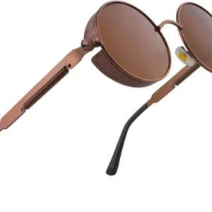 CGID Retro Runde Polarisierte Sonnenbrille Vintage Steampunk UV400
