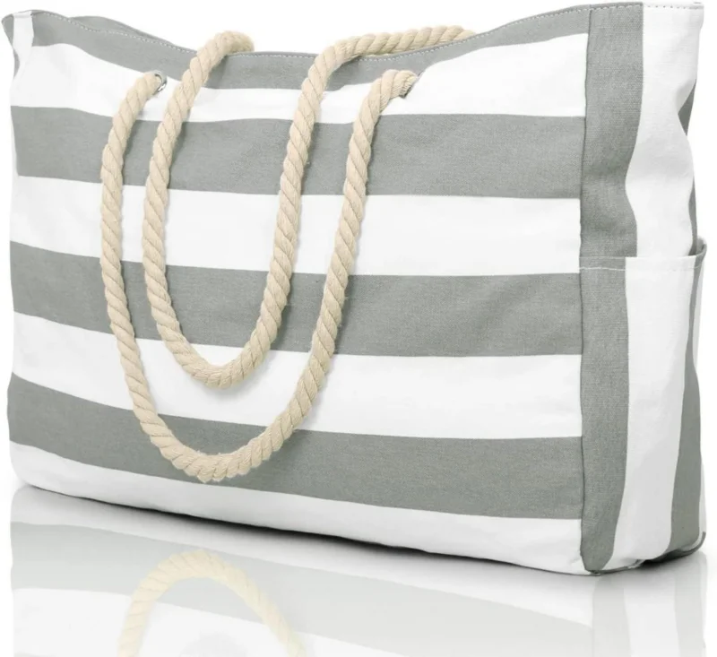 Strandtasche Wasserdicht mit Reißverschluss, Grosse Einkaufstasche