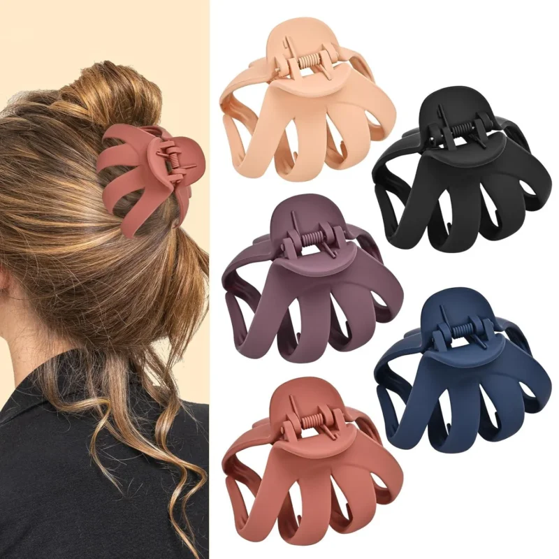 Octopus Haarklammern 5er Set für dickes lockiges langes Haar