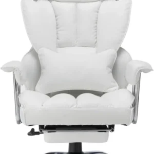 Efomao Ergonomischer Chefsessel mit Fußstütze und Lendenwirbelstütze