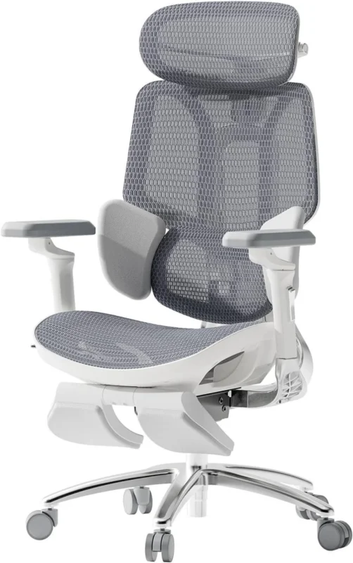 Ergonomischer Bürostuhl mit 3-Zonen-Lendenwirbelstütze und