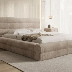 Designer Polsterbett Maren Cord mit Stauraum