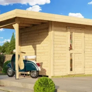 Weka Gartenhaus Kingston 172, 382x241, Naturbelassen