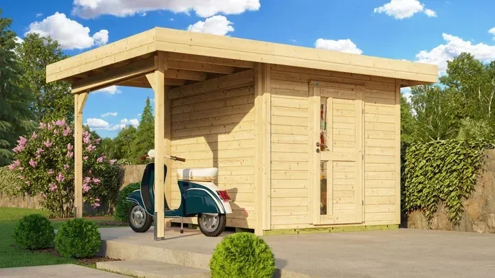 Weka Gartenhaus Kingston 172, 382x241, Naturbelassen