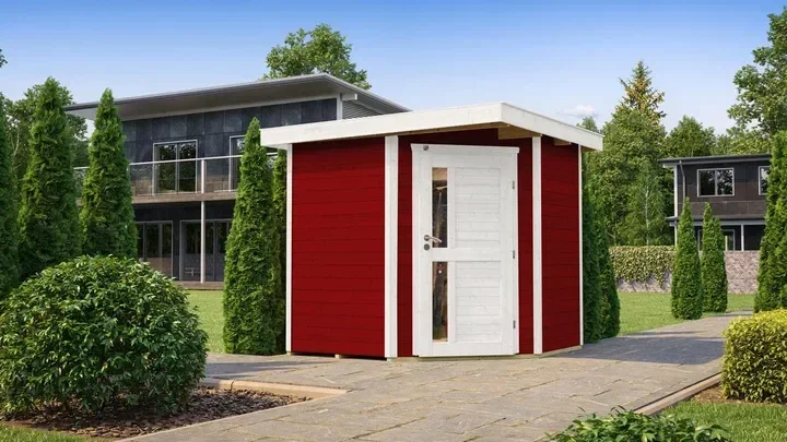Weka Gartenhaus Blackmount Angle 229, 209x205, Schwedenrot